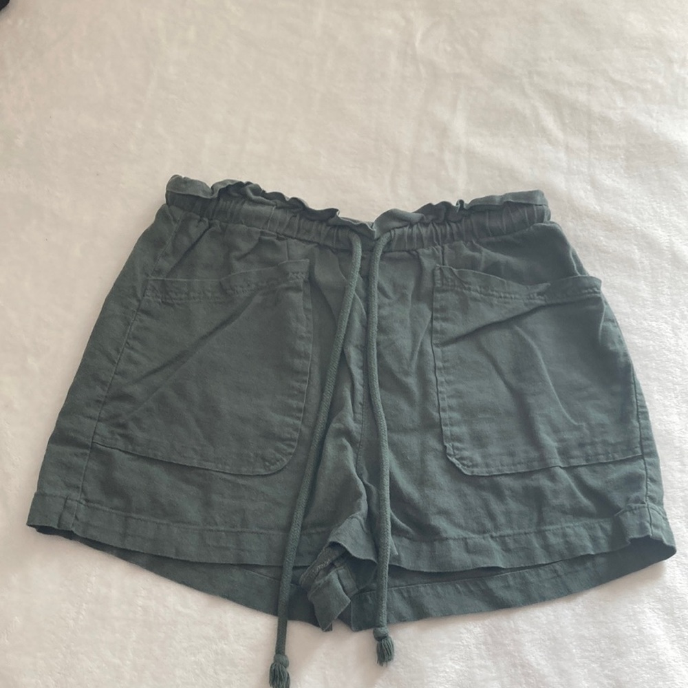 Green summer shorts